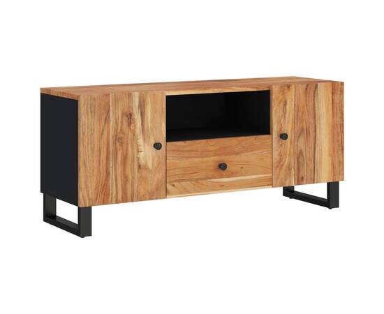 Dulap tv, 105x33,5x46 cm, lemn masiv de acacia&lemn prelucrat, 10 image