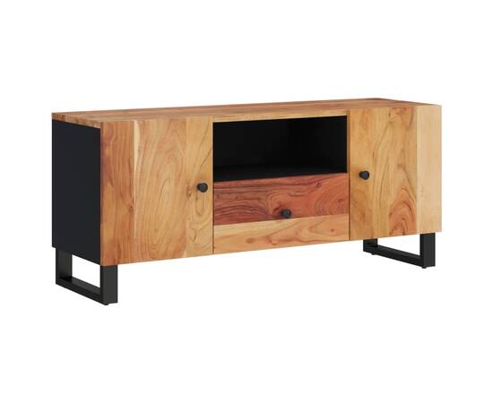 Dulap tv, 105x33,5x46 cm, lemn masiv de acacia&lemn prelucrat, 2 image