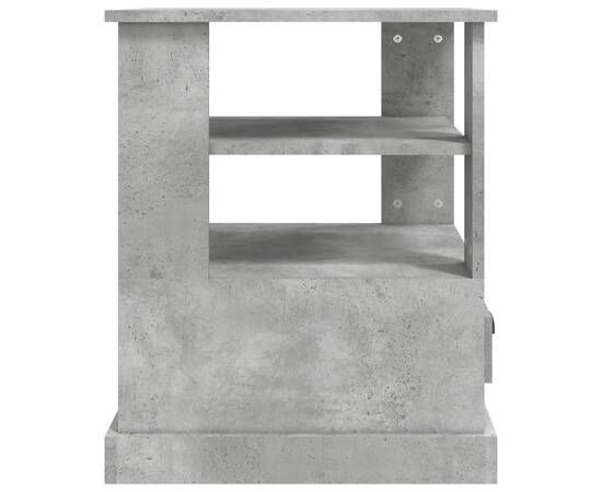 Masă laterală, gri beton, 50x50x60 cm, lemn prelucrat, 7 image