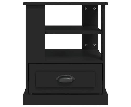 Masă laterală, negru, 50x50x60 cm, lemn compozit, 6 image