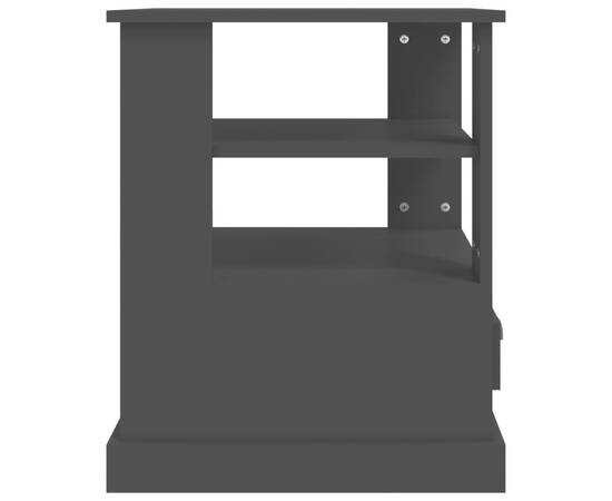 Masă laterală, negru, 50x50x60 cm, lemn compozit, 7 image