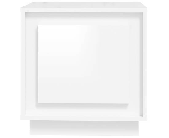 Noptieră, alb extralucios, 44x35x45 cm, lemn prelucrat, 7 image