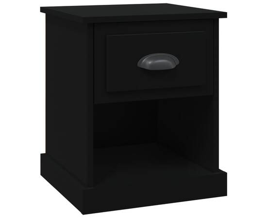 Noptieră, negru, 39x39x47,5 cm, lemn prelucrat, 2 image