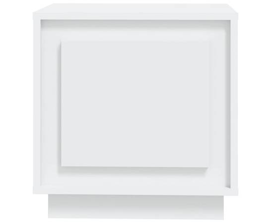 Noptiere, 2 buc, alb, 44x35x45 cm, lemn prelucrat, 7 image