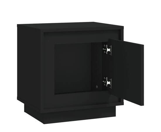 Noptiere, 2 buc, negru, 44x35x45 cm, lemn prelucrat, 6 image