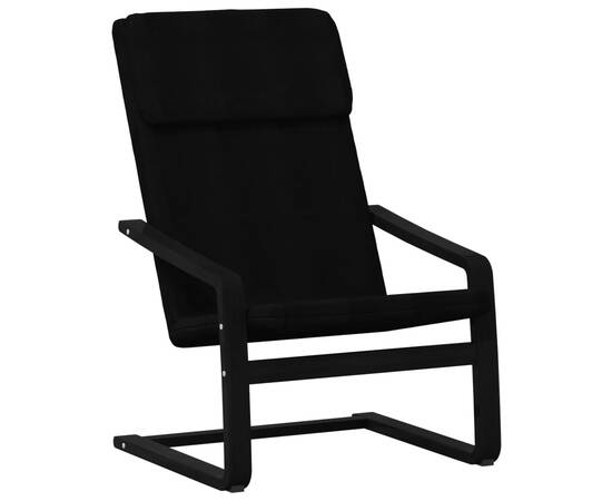 Scaun de relaxare, negru, material textil, 2 image