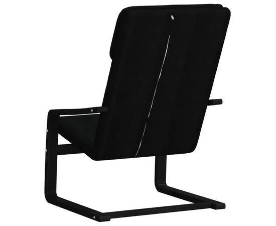 Scaun de relaxare, negru, material textil, 6 image