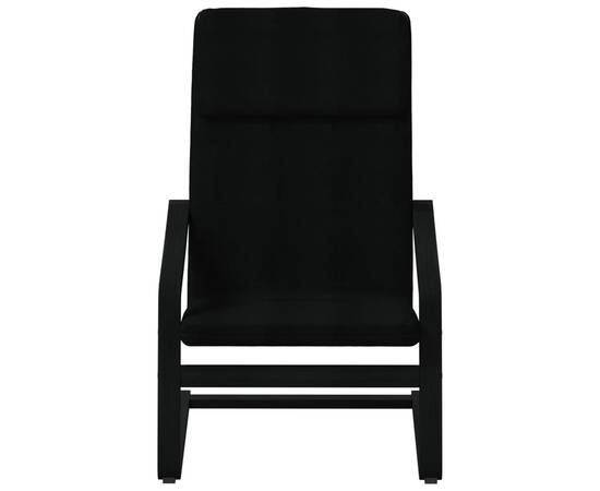 Scaun de relaxare, negru, material textil, 4 image