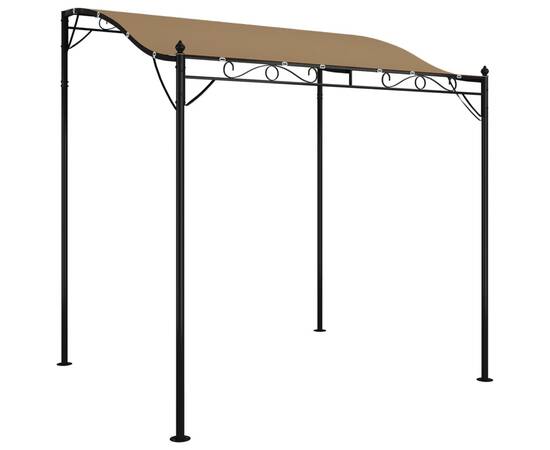 Baldachin, gri taupe, 2x2,3 m, 180 g/m², țesătură și oțel, 2 image