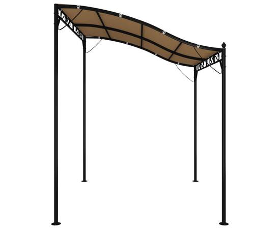 Baldachin, gri taupe, 2x2,3 m, 180 g/m², țesătură și oțel, 4 image