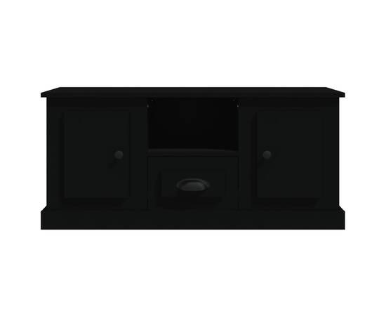 Comodă tv, negru, 100x35,5x45 cm, lemn prelucrat, 6 image