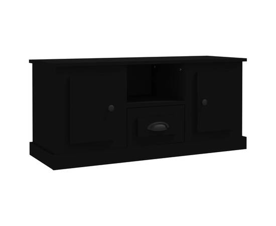 Comodă tv, negru, 100x35,5x45 cm, lemn prelucrat, 2 image