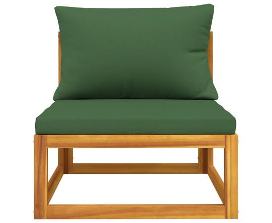 Set canapea de grădină, 2 piese, cu perne, lemn masiv de acacia, 4 image