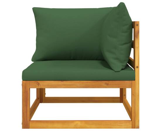 Set canapea de grădină, 2 piese, cu perne, lemn masiv de acacia, 8 image