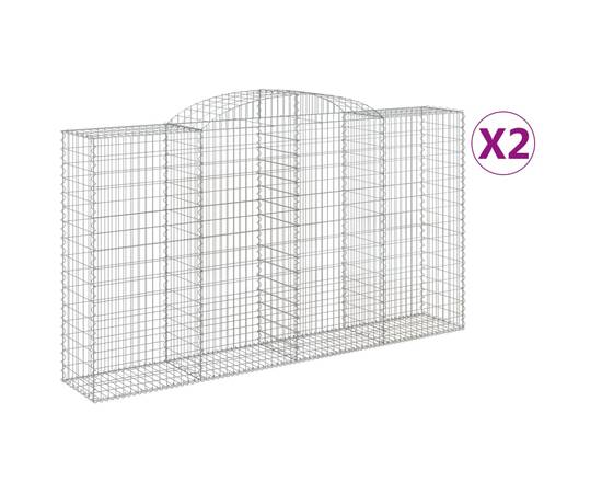 Coșuri gabion arcuite 2 buc, 300x50x160/180 cm, fier galvanizat, 2 image