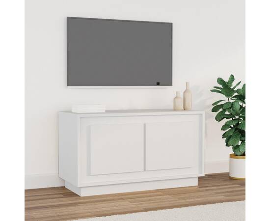 Dulap tv, alb, 80x35x45 cm, lemn prelucrat