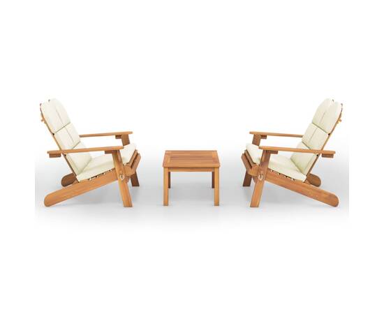 Set mobilier de grădină adirondack, 3 piese, lemn masiv acacia, 2 image