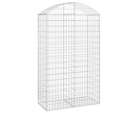 Coș gabion arcuit, 100x50x160/180 cm, fier galvanizat, 2 image