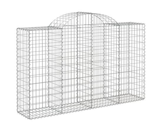 Coșuri gabion arcuite 10 buc, 200x50x120/140 cm,fier galvanizat, 3 image