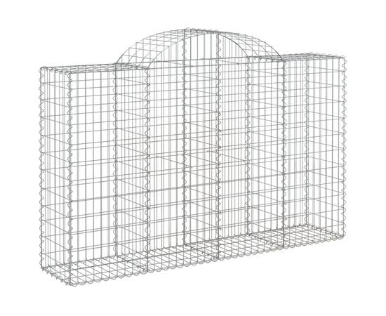 Coșuri gabion arcuite 14 buc, 200x50x120/140 cm,fier galvanizat, 3 image