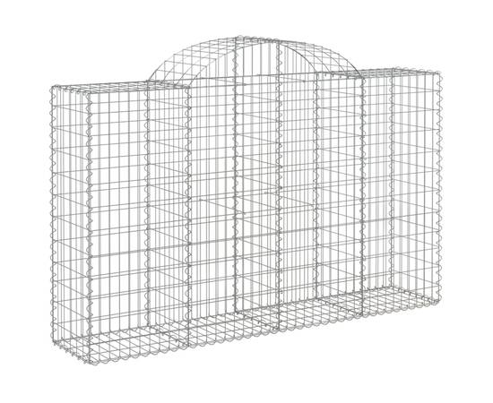 Coșuri gabion arcuite 2 buc, 200x50x120/140 cm, fier galvanizat, 3 image