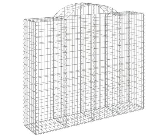 Coșuri gabion arcuite 2 buc, 200x50x160/180 cm, fier galvanizat, 3 image