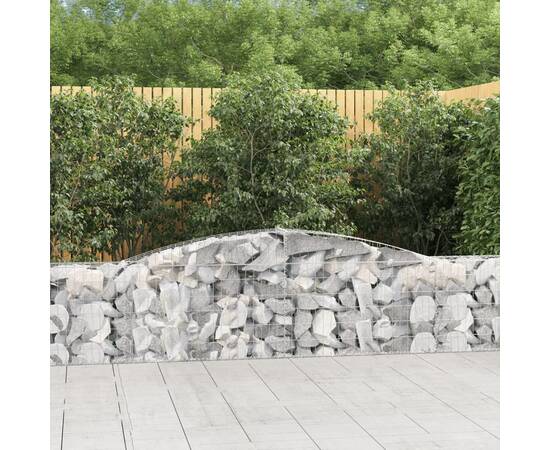 Coșuri gabion arcuite 2 buc, 400x30x60/80 cm, fier galvanizat