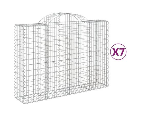 Coșuri gabion arcuite 7 buc, 200x50x140/160 cm, fier galvanizat, 2 image