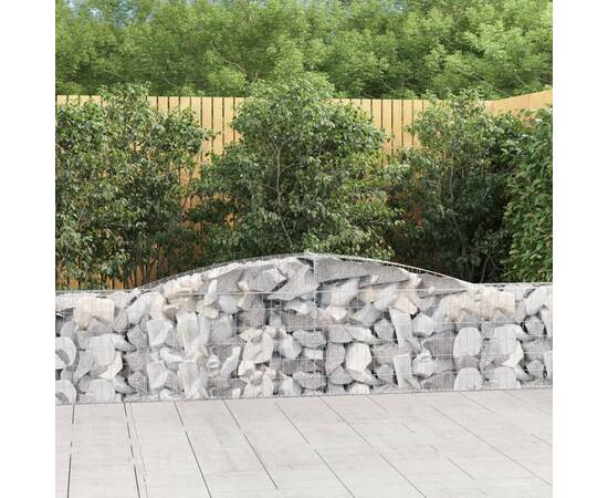 Coșuri gabion arcuite 8 buc, 400x30x60/80 cm, fier galvanizat