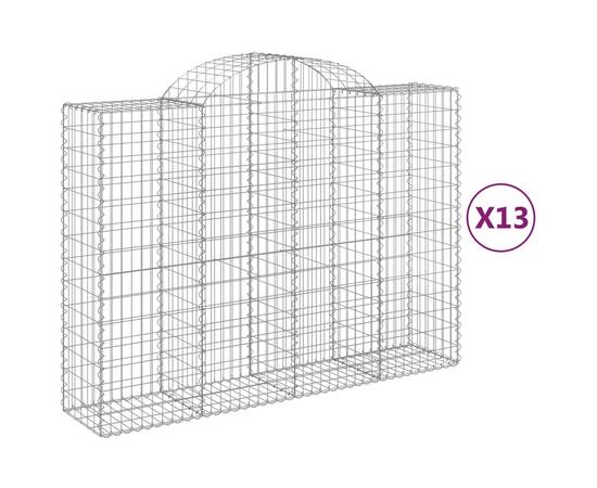 Coșuri gabion arcuite 13 buc, 200x50x140/160cm, fier galvanizat, 2 image