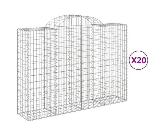 Coșuri gabion arcuite 20 buc, 200x50x140/160cm, fier galvanizat, 2 image