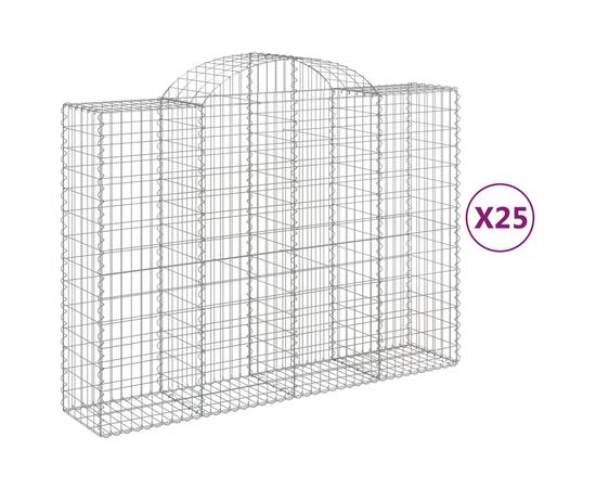 Coșuri gabion arcuite 25 buc, 200x50x140/160cm, fier galvanizat, 2 image