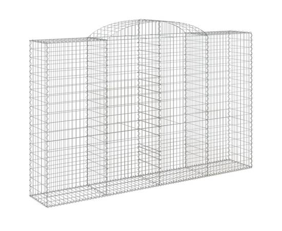 Coșuri gabion arcuite 4 buc, 300x50x180/200 cm, fier galvanizat, 3 image