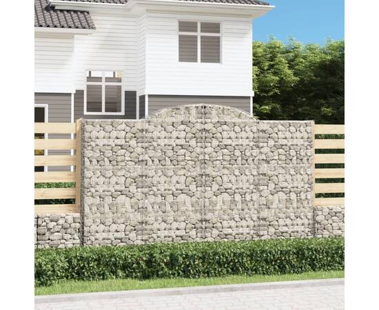 Coșuri gabion arcuite 5 buc, 300x50x180/200 cm, fier galvanizat