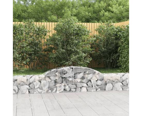 Coșuri gabion arcuite, 10 buc., 300x30x40/60cm, fier galvanizat