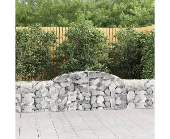 Coșuri gabion arcuite, 10 buc., 300x30x60/80cm, fier galvanizat