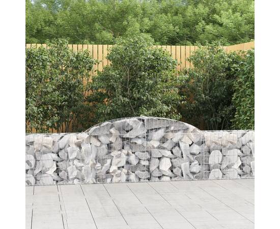 Coșuri gabion arcuite, 12 buc., 300x30x60/80cm, fier galvanizat