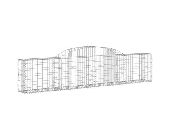 Coșuri gabion arcuite, 2 buc., 300x30x60/80 cm, fier galvanizat, 3 image