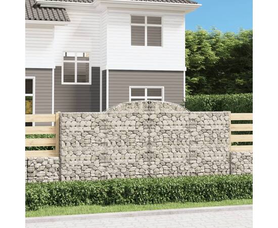 Coșuri gabion arcuite 12 buc, 300x50x140/160cm, fier galvanizat