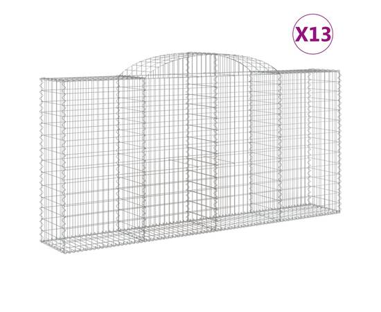 Coșuri gabion arcuite 13 buc, 300x50x140/160cm, fier galvanizat, 2 image