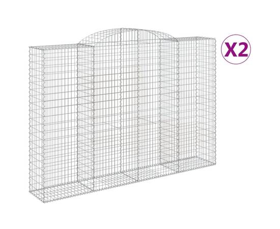 Coșuri gabion arcuite 2 buc. 300x50x200/220 cm, fier galvanizat, 2 image