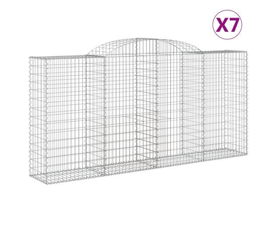 Coșuri gabion arcuite 7 buc, 300x50x140/160cm, fier galvanizat, 2 image