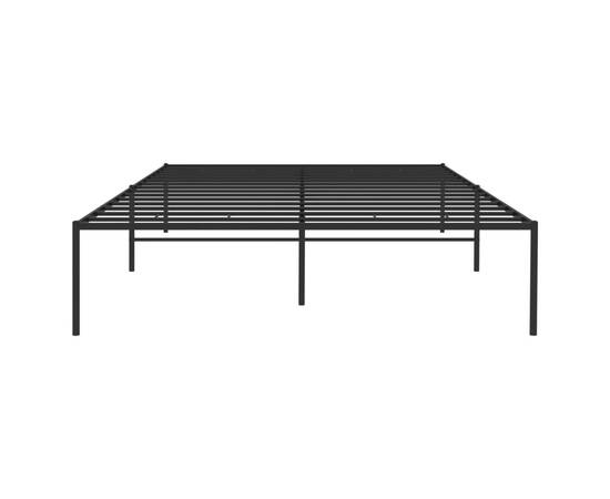 Cadru pat metalic, negru, 120x200 cm, 5 image