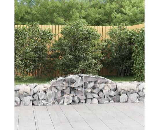 Coșuri gabion arcuite, 10 buc., 300x50x40/60cm, fier galvanizat