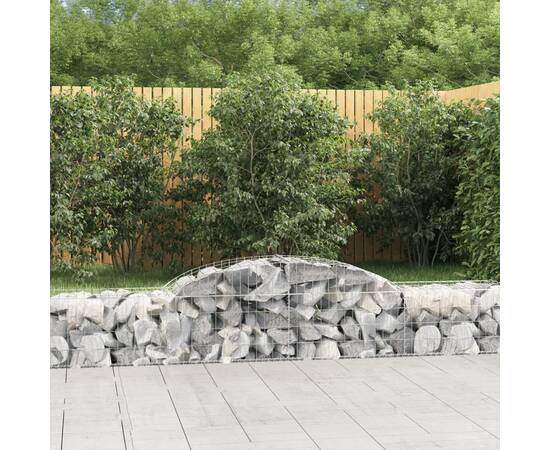 Coșuri gabion arcuite, 11 buc., 300x50x40/60cm, fier galvanizat