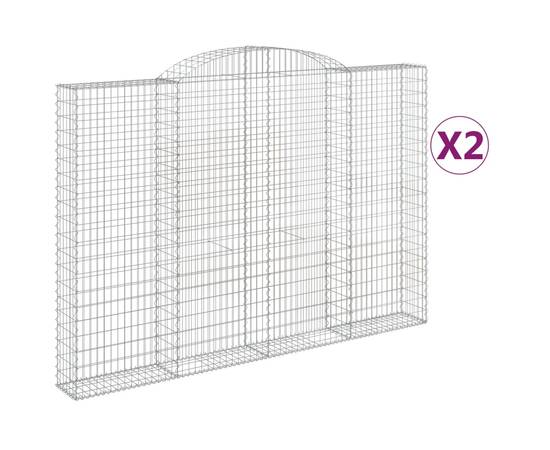 Coșuri gabion arcuite, 2 buc. 300x30x200/220 cm fier galvanizat, 2 image