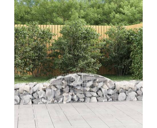 Coșuri gabion arcuite, 9 buc., 300x50x40/60 cm, fier galvanizat