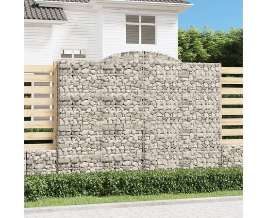 Coșuri gabion arcuite 2 buc. 300x30x220/240 cm fier galvanizat