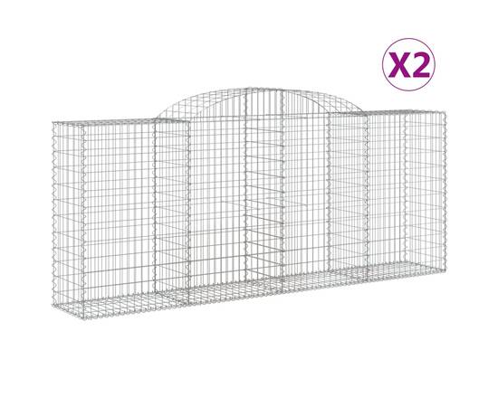 Coșuri gabion arcuite 2 buc. 300x50x120/140 cm, fier galvanizat, 2 image