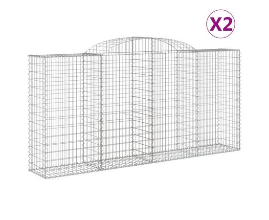 Coșuri gabion arcuite 2 buc. 300x50x140/160cm fier galvanizat, 2 image